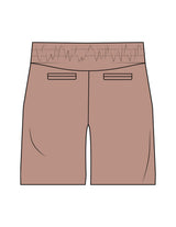 The Mens Beach Short - Clay - Rush Cycle Studio - Left Leg Stacked - Printed - Full color