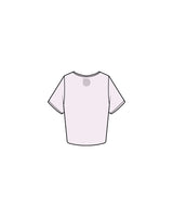 The Crop Tee - Orchid - Drench - Center Chest & Neckline - Printed - Black