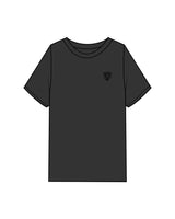 The Mens Heavyweight Tee - Washed Black - PURE QUALITY -  Left Chest & Back Center Stacked - Black