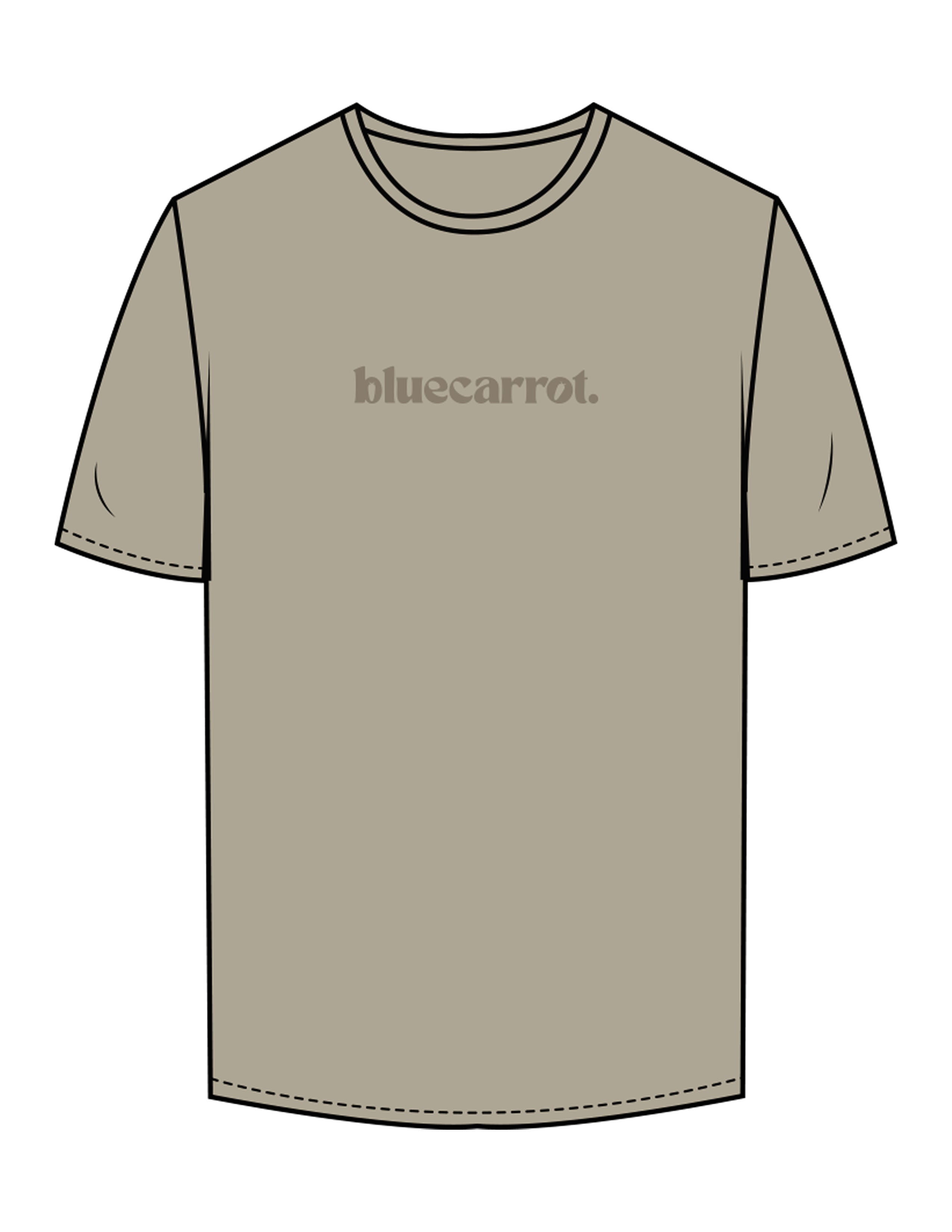 The Mens Tee - Eucalyptus - BlueCarrot - Center Chest & Back Neckline - Printed - Tone on Tone