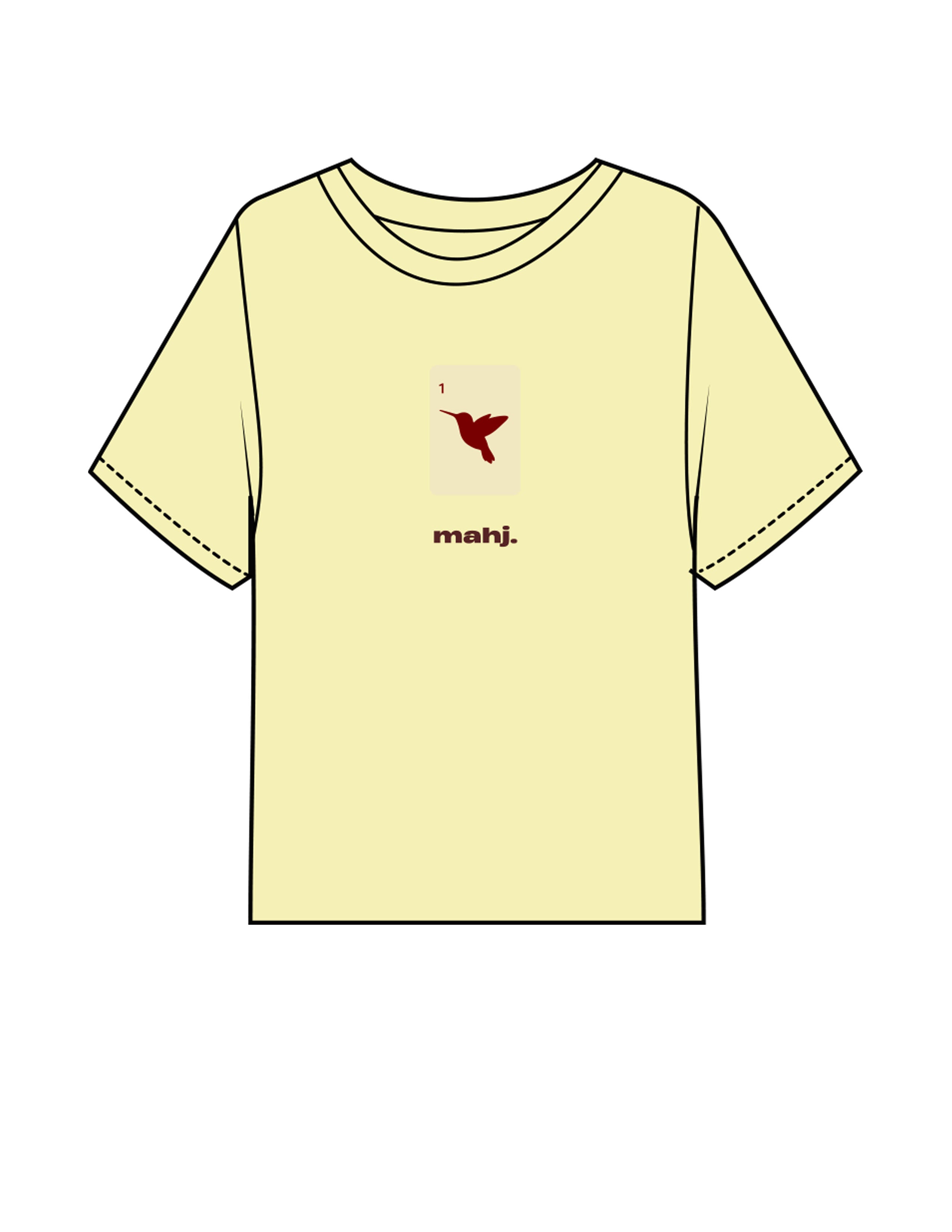 The Midweight Crop Tee - Lemon - Barnes. The Label - Center Chest - Printed - Full Color