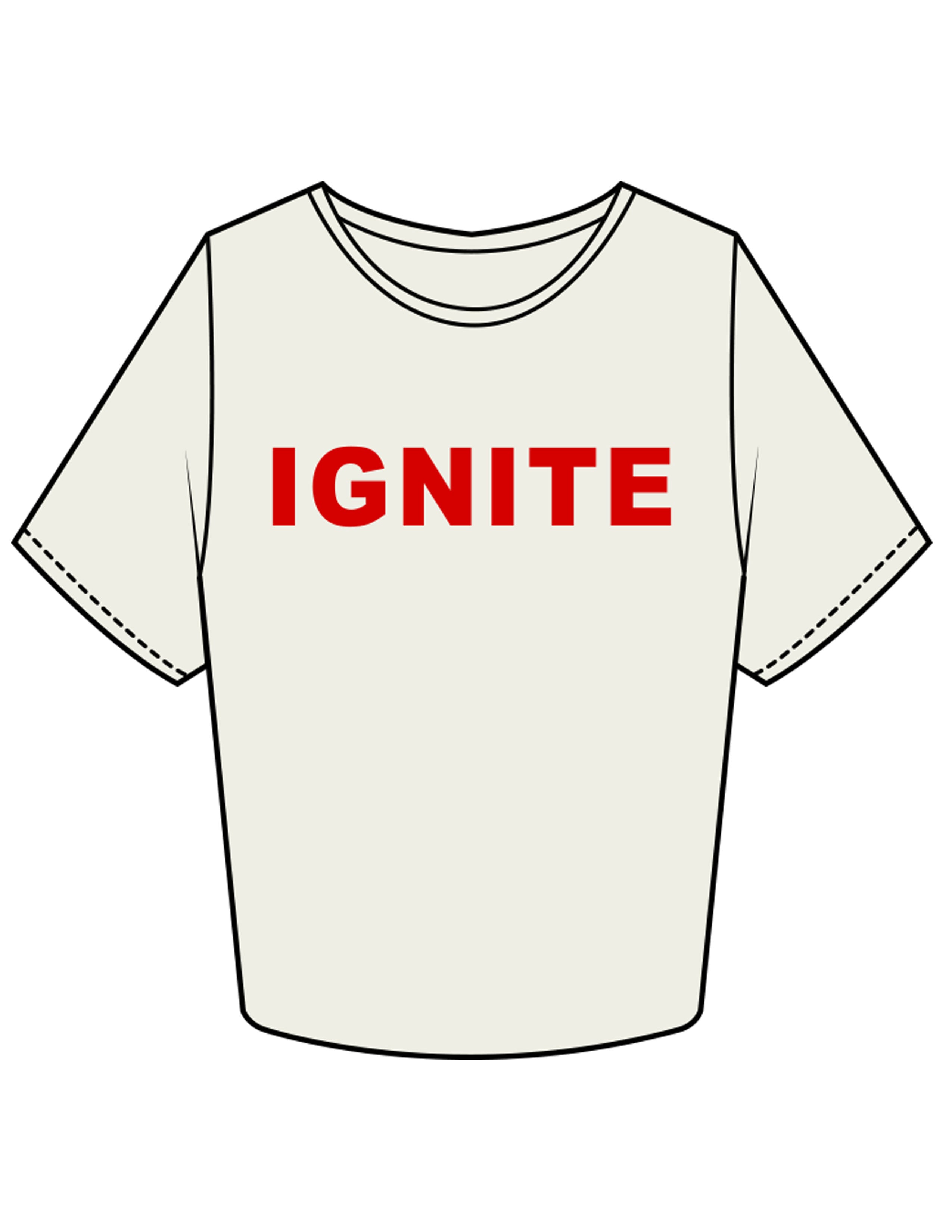 The Crop Tee - Butter - Ignite Barre & Fitness - Center Chest - Printed - Red