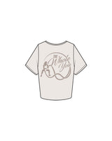 The Crop Tee - Bone - The Whole You Wellness - Left Chest & Back Image - Printed - Tone on Tone