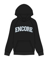 The Womens Hoodie - Black - enCore Pilates - Center Chest - Printed - Full Color