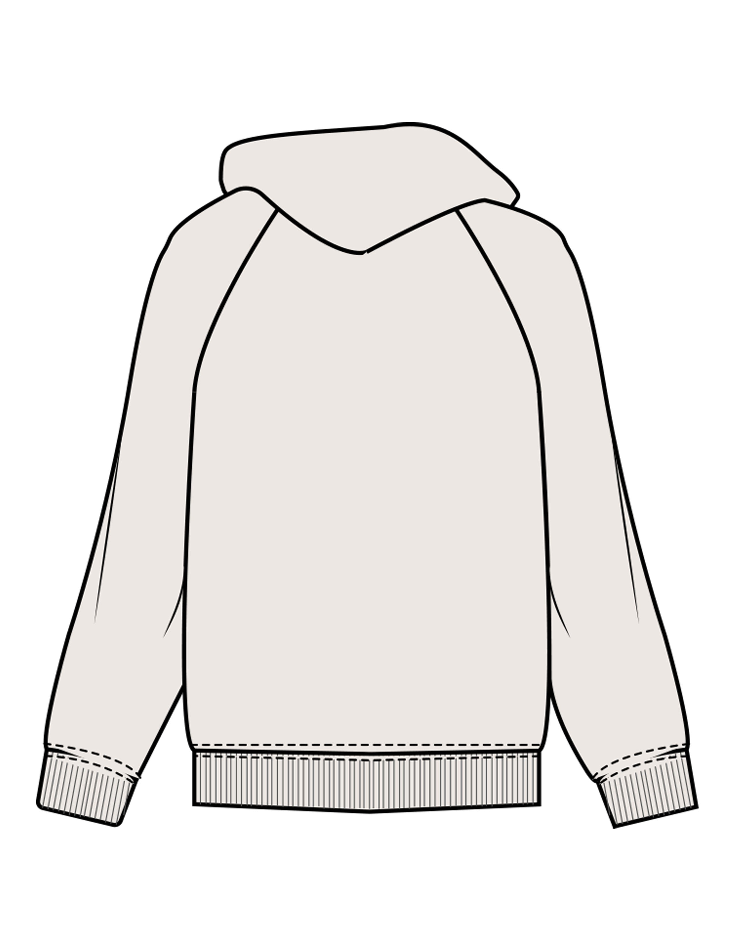 The Womens Hoodie - Bone - The Stu - Center Chest - Printed - Tone on Tone