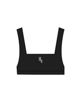 The Box Cut Bra - Black - M4Lagree - Center Chest - White