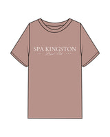 The Mens Heavyweight Tee - Cinnamon - Spa Kingston - Center Chest & Back Corner - Printed - White
