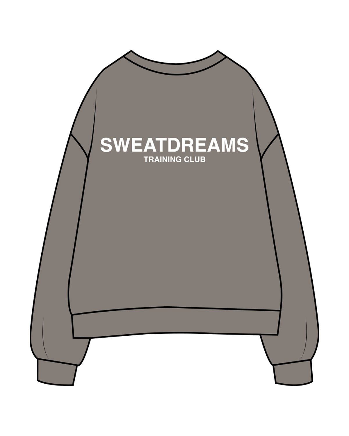The Womens Crewneck - Washed Gray - SWEATDREAMS - Center Chest "OCEANSIDE" & Back Stacked - Printed - Full Color