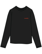 The Womens Oversized Long Sleeve - Black - Barnes. The Label - Left Chest & Back Joker - Printed - Full Color