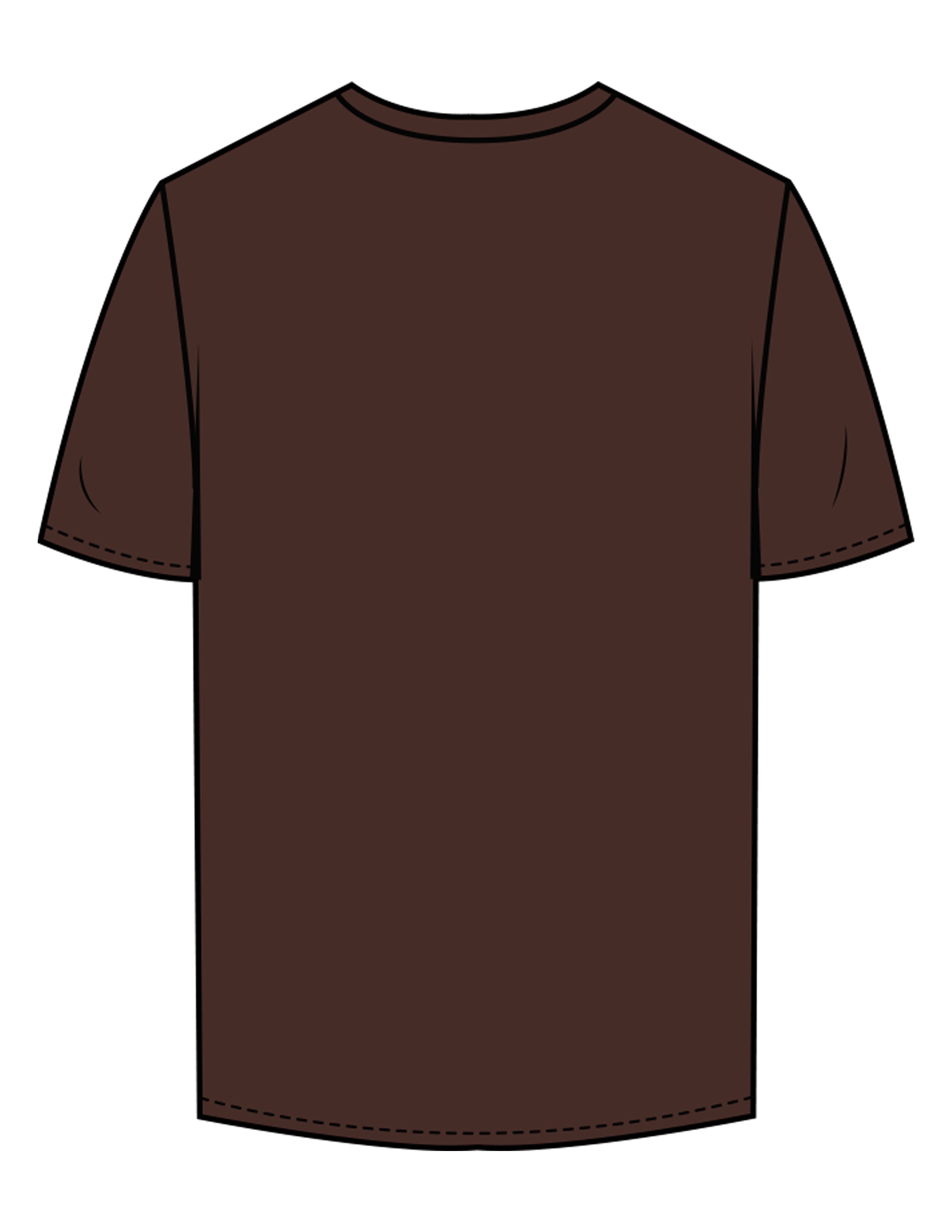 The Mens Tee - Chocolate - OCWC - Chest Stacked - Printed - Off White
