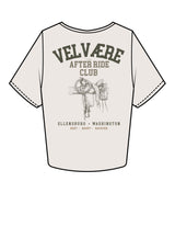 The Crop Tee - Bone - Velvaere -  Left Chest & Back Stacked "AFTER RIDE" - Printed - Full Color