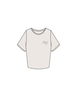 The Crop Tee - Bone - The Whole You Wellness - Left Chest & Back Image - Printed - Tone on Tone