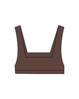 The Box Cut Bra - Cafe - Evolve Collective - Center Chest - Printed - White