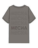 The Mens Heavyweight Tee - Washed Gray - MECHA - Left Chest & Back Stacked - Tone on Tone