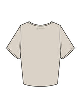 The Crop Tee - Bone - Evolve Lagree - Center Chest & Back Neckline - Tone on Tone