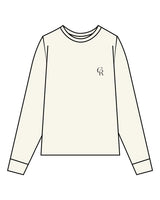 The Mens Long Sleeve - Off White - Core Reform - Left Chest & Back Stacked - Printed - Black