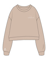 The Studio Crop - Taupe - Spa Kingston - Left Chest & Right Wrist - Printed - White