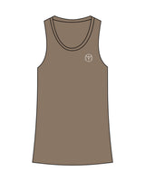 The Recycled Womens Tank - Army Heather - Motivate Movement - Left Chest & Back Spine - Printed - White