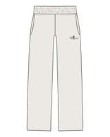 The Mens Straight Leg Sweatpants - Bone - Team Sculpted - Left Leg Logo - Printed - Black