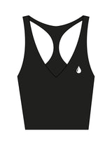 The Racer Tank - Black - Saltvault Location - Left Chest & Center Back Location - Printed - White