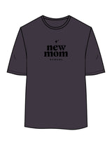 The Womens Oversized Tee - Ink - New Mom School - Center Chest - Printed - Black