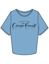 The Crop Tee - Carolina - Mantra - Chest Stacked "ORANGE COUNTY" - Printed - Black