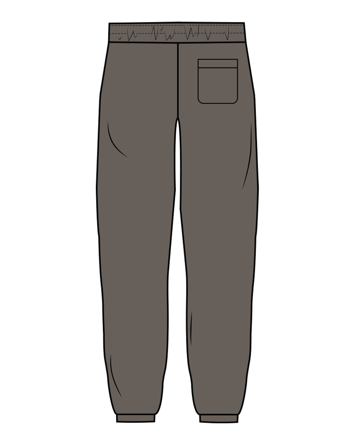 The Mens Sweatpants - Washed Gray - HiLo - Left Pocket - Printed - Butter