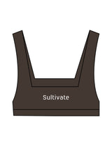 The Box Cut Bra - Cafe - Sultivate - Center Back - Printed - White