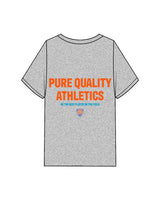 The Mens Heavyweight Tee - Heather - PURE QUALITY -  Left Chest & Back Center Stacked - Full Color