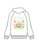 The Mens Hoodie - White - Blenders - Left Chest & Back "ENCINITAS" - Printed - Full Color