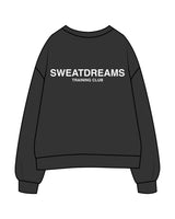 The Womens Crewneck - Washed Black - SWEATDREAMS - Center Chest "OCEANSIDE" & Back Stacked - Printed - Full Color
