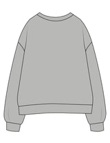 The Womens Crewneck - Heather - Barnes. The Label - Left Chest - Printed - Full Color
