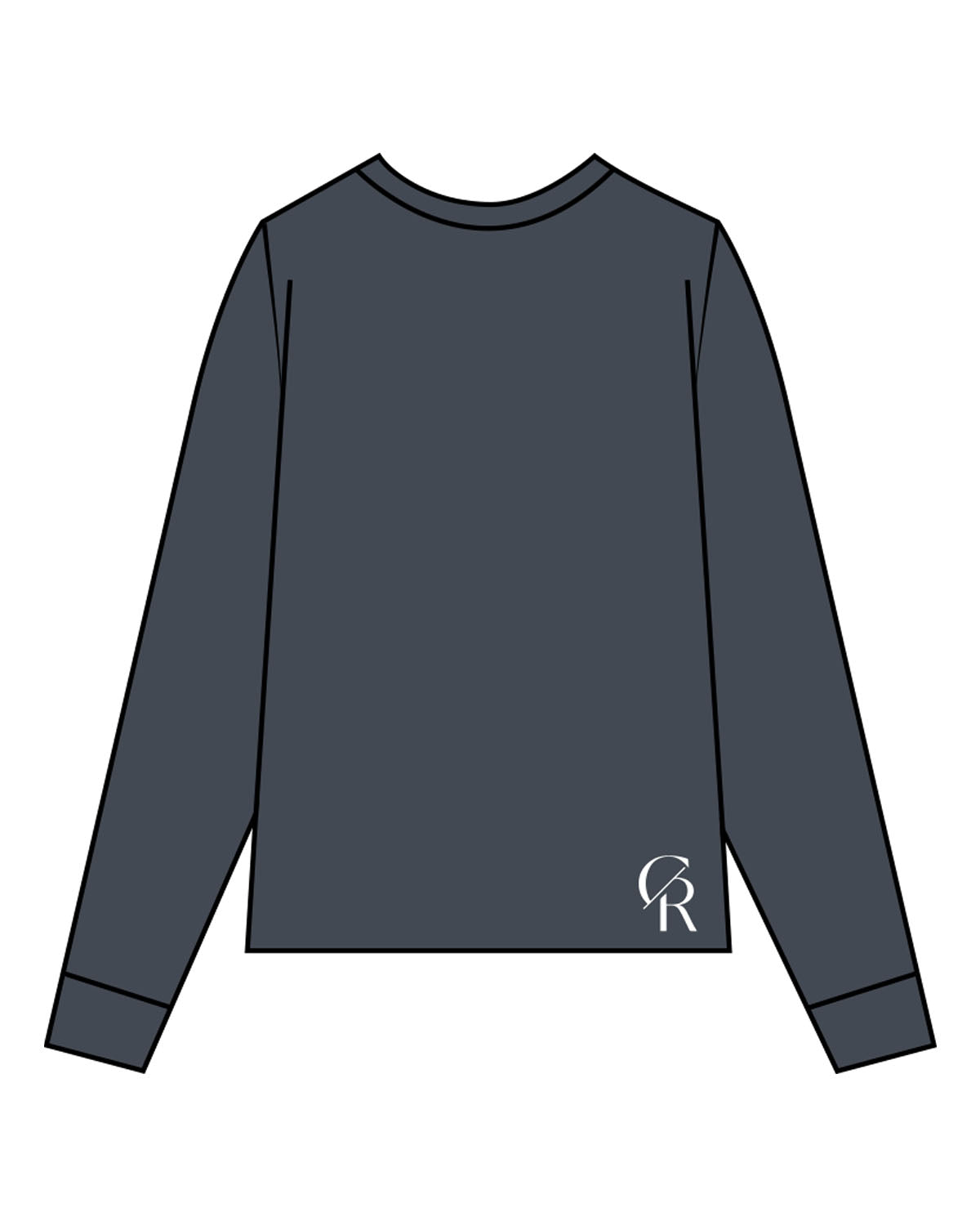 The Mens Long Sleeve - Petrol - Core Reform - Center Chest Stacked & Back Left Corner - Printed - White
