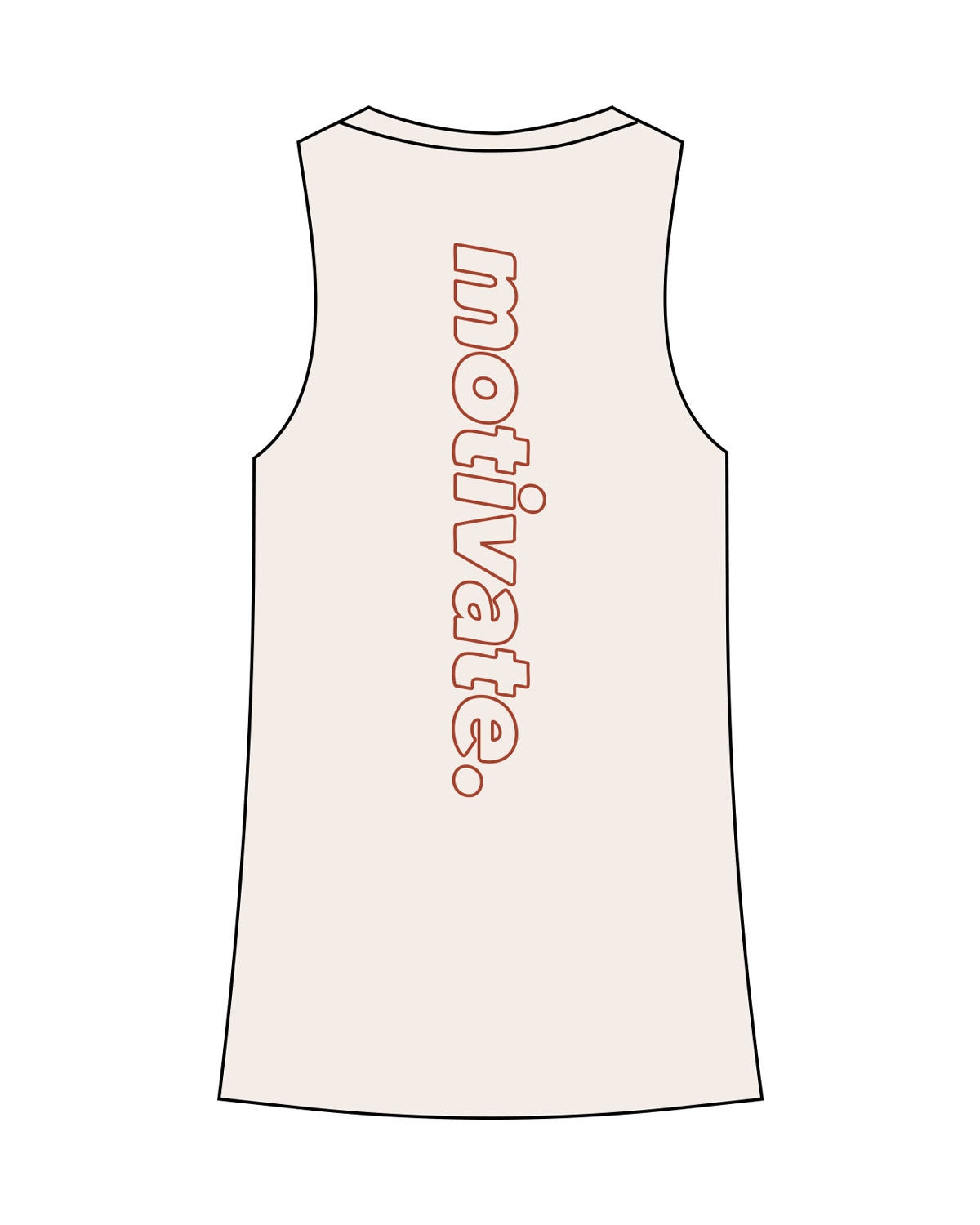 The Recycled Womens Tank - Polar Heather - Motivate Movement - Left Chest & Back Spine - Printed - Red