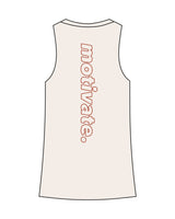 The Recycled Womens Tank - Polar Heather - Motivate Movement - Left Chest & Back Spine - Printed - Red