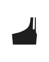 The One Shoulder Bra - Black - Coach Code - Back Strap - Icon - Printed - White