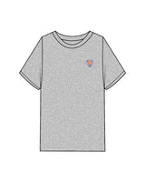 The Mens Heavyweight Tee - Heather - PURE QUALITY -  Left Chest & Back Center Stacked - Full Color