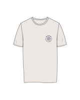 The Womens Tee - Bone - MD Hyperbaric - Left Chest Round & Back Diamond - Printed - Navy