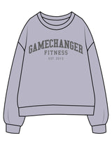 The Womens Crewneck - Heather - Game Changer - Chest Stacked - Printed - Charcoal
