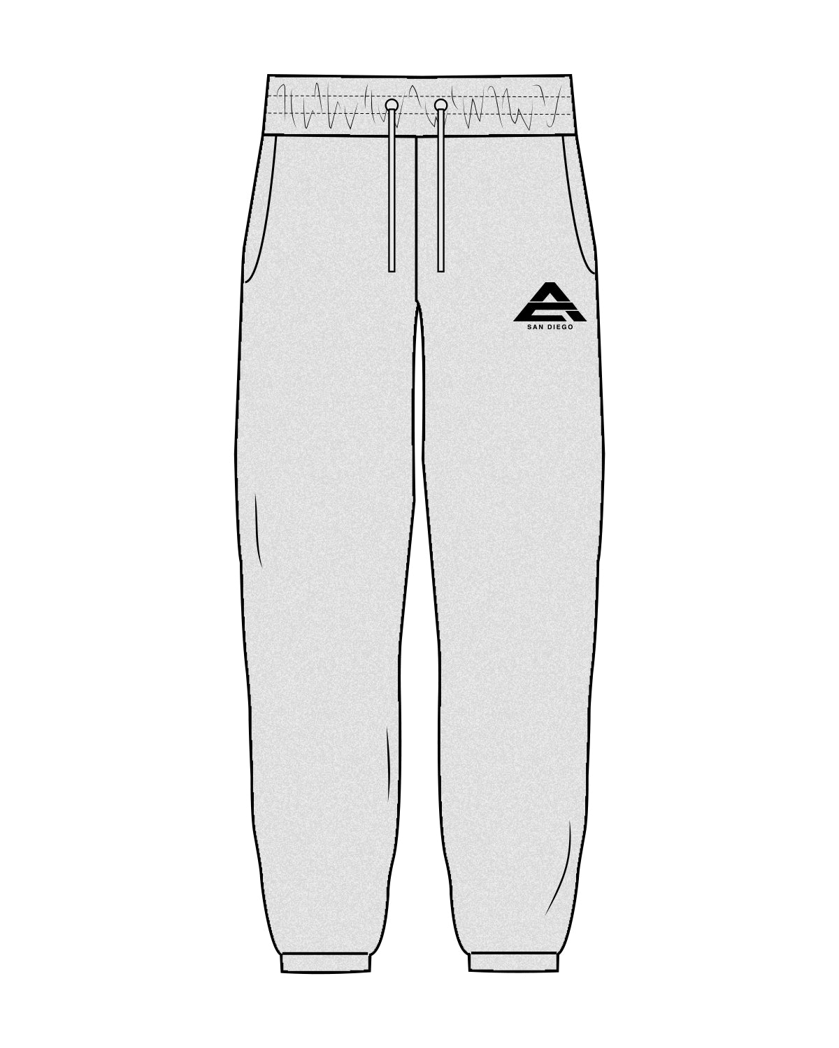 The Classic Sweatpants - Heather - Athletic Culture - Left Leg Below Pocket - Black