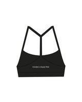 The Basic Bra - Black - Evolve Collective - Center Back - Printed - White