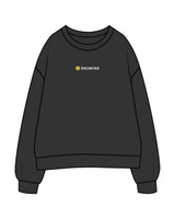The Womens Crewneck - Washed Black - SWEATDREAMS - Center Chest "ENCINITAS" & Back Stacked - Printed - Full Color
