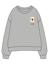 The Womens Crewneck - Heather - Barnes. The Label - Left Chest - Printed - Full Color