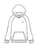 The Mens Hoodie - White - Blenders - Left Chest & Back "ENCINITAS" - Printed - Full Color