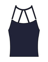 The Womens Sporty Tank - Navy - The Refinery Fitness Studio - Center Back - Printed - White