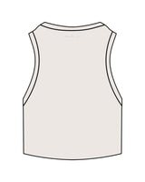 The Ribbed Crop Tank - Bone - Mantra - Center Chest & Back Center Neckline - Embroidered - Storm