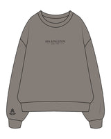 The Mens Crewneck - Washed Gray - Spa Kingston - Center Chest Stacked & Right Wrist - Printed - Black