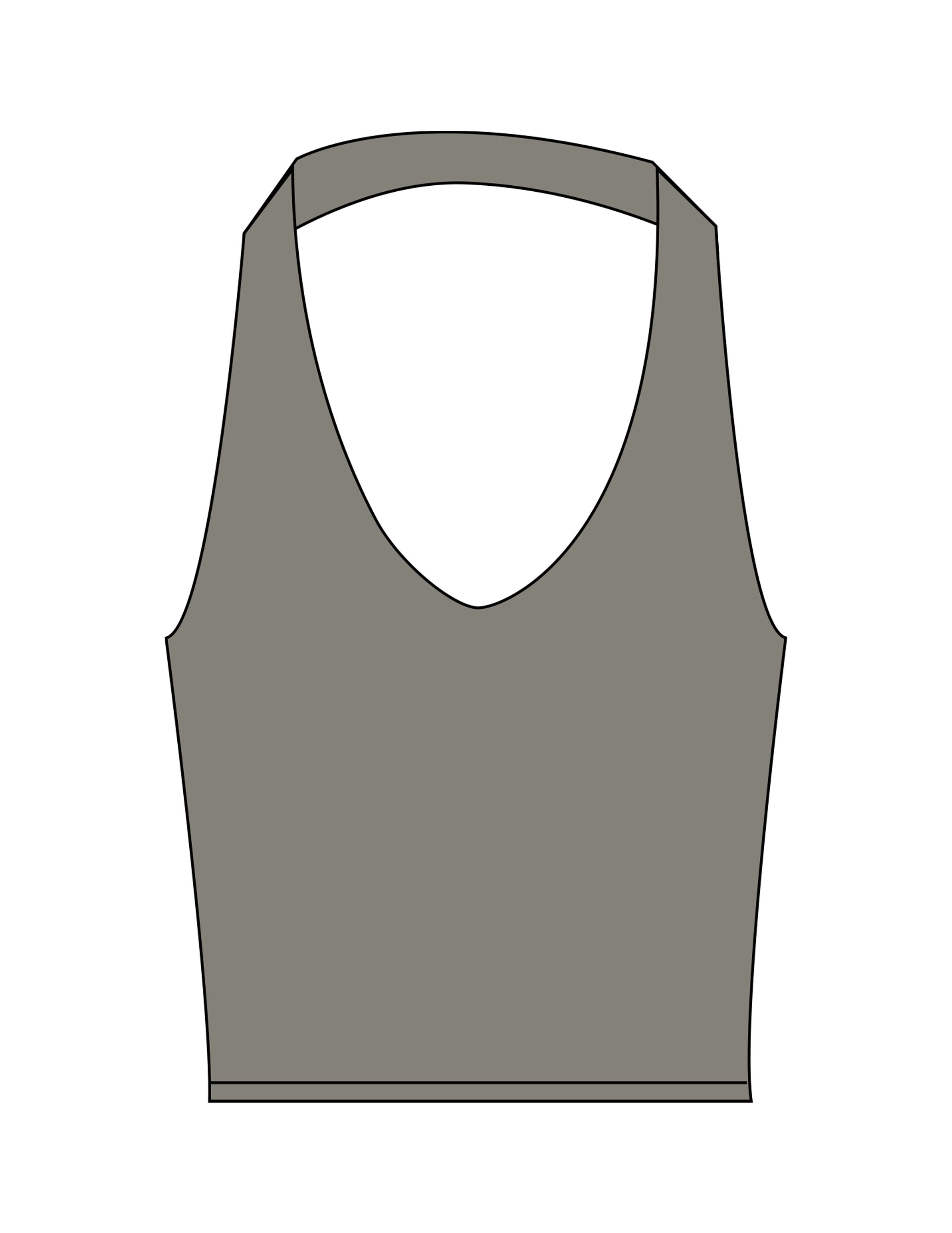 The Halter Tank - Brown - Movement Pilates Buffalo - Center Back - Printed - Black