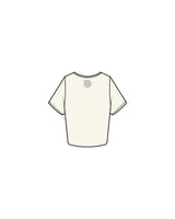 The Crop Tee - Off White - Drench - Center Chest & Neckline - Printed - Black