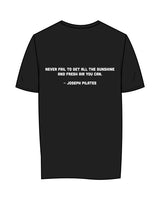 The Womens Tee - Black - Move Studio - Left Chest Stacked & Back Center Stacked - Printed - White